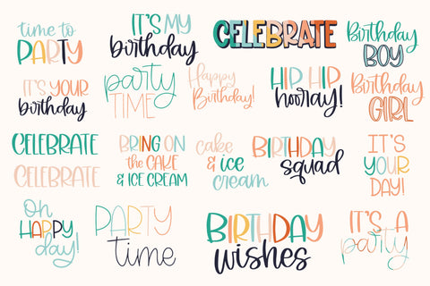 Happy Birthday SVG Bundle, Cute Birthday Squad SVG Files for Cricut, Fun Happy Birthday PNG Files for Sublimation, Tshirts, Birthday Cards SVG Designing Digitals 