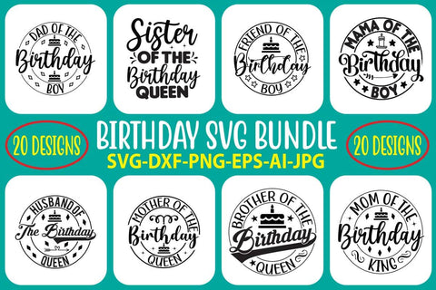 Happy Birthday SVG Bundle SVG Syaman 