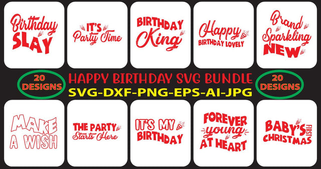 HAPPY-BIRTHDAY-SVG-BUNDLE SVG Syaman 