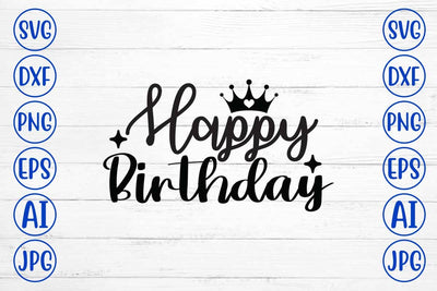 Happy Birthday SVG Cut File SVG Syaman 