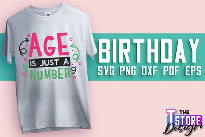 Happy Birthday SVG | T-Shirt SVG Design | B-Day SVG Print | SVG Files SVG The T Store Design 