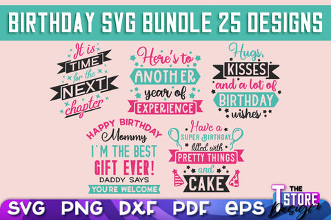 Happy Birthday SVG | T-Shirt SVG Design | B-Day SVG Print | SVG Files SVG The T Store Design 