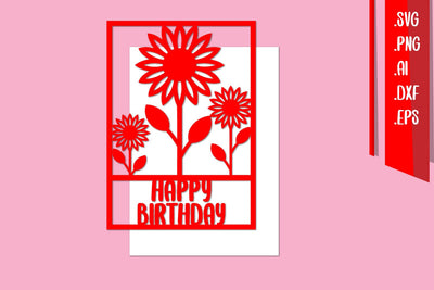 Happy Birthday Template, Birthday Paper cut SVG zafrans studio 