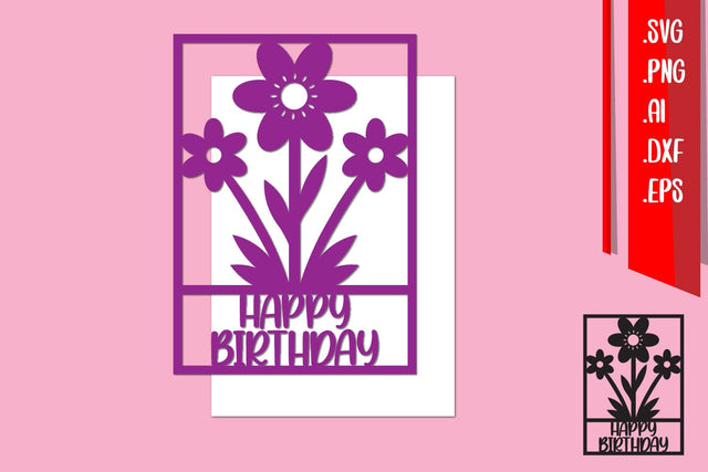 Happy Birthday Template, Birthday Paper cut SVG zafrans studio 