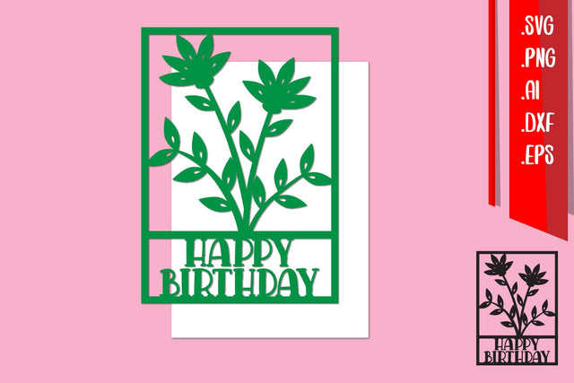 Happy Birthday Template, Birthday Papercut SVG zafrans studio 