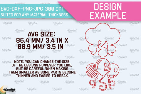 Happy Birthday Tiered Tray Laser Cut Bundle. B-Day Decor SVG SVG Evgenyia Guschina 