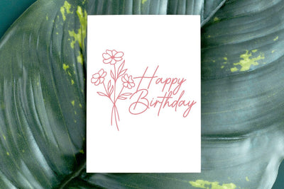 Happy Birthday With Flowers SVG RFCreative 
