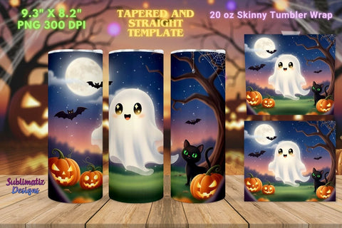 Happy Boo Crew Halloween Tumbler Wrap | Halloween Tumbler Wrap for Sublimation Sublimation Sublimatiz Designs 