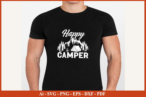 HAPPY CAMPER Camping SVG PNG Craft Cut File SVG SVG Print File 