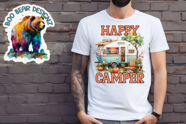 Happy Camper Clipart Sublimation Boo Bear Designz 