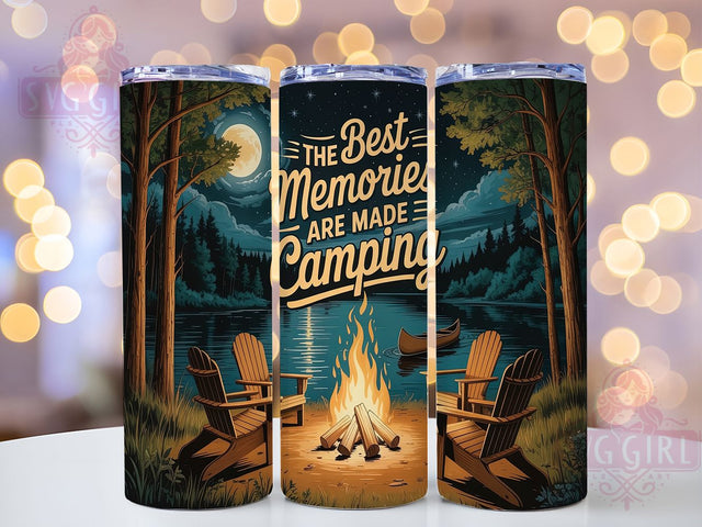 Happy Camper Nature Adventure Tumbler, Outdoor Adventure Gift, Camp Life Present, Nature Lover Tumbler, Happy Camper Design, RV Life Gift, Wilderness Memory Cup Sublimation SvggirlplusArt 