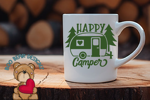 Happy Camper Svg SVG Boo Bear Designz 