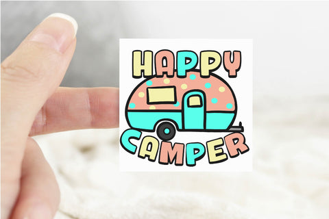 Happy Camper SVG | Trailer Cut File SVG Silhouette School Blog Design Shop 