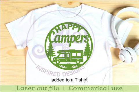Happy Campers Campervan wall sign, camper home decor SVG APInspireddesigns 