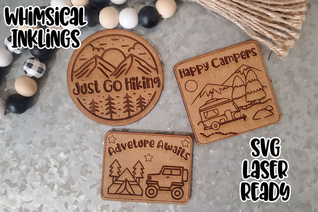 Happy Campers Magnets Laser SVG set SVG Whimsical Inklings 