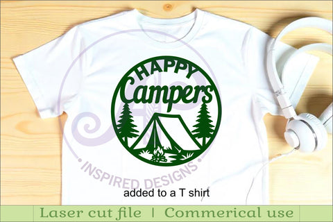 Happy Campers tent wall sign, camper home decor SVG APInspireddesigns 