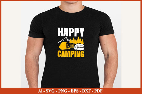 HAPPY CAMPING Camping SVG PNG Craft Cut File SVG SVG Print File 