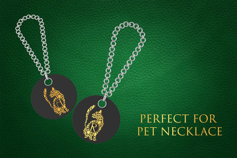 Happy Cat Mandala Monogram Font Dm Letter Studio 