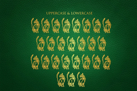 Happy Cat Mandala Monogram Font Dm Letter Studio 