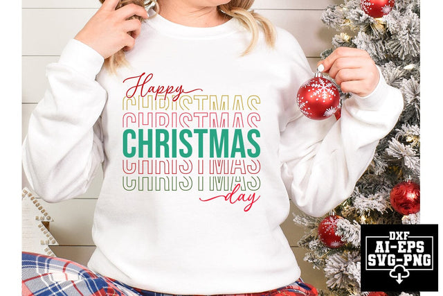 Happy Christmas Day Svg Cut Files Creative Art SVG CraftlabSvg55 