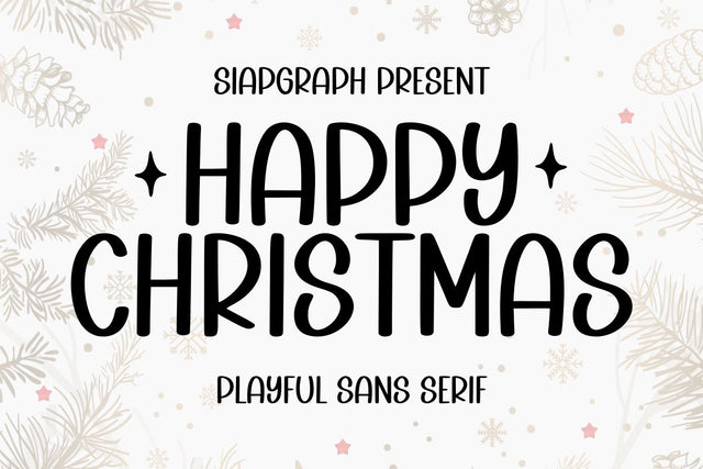 Happy Christmas Font Masyafi Studio 