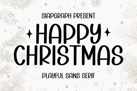 Happy Christmas Font Masyafi Studio 