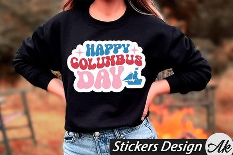 Happy columbus day Stickers Design SVG akazaddesign 