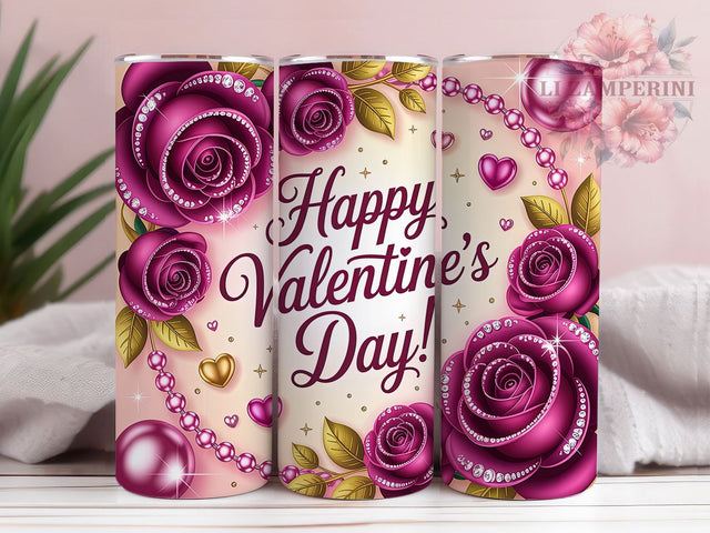 Happy Cute Valentine Tumbler, Cute Hearts Wrap, Love Day Cup, Romantic Sublimation Design, Valentine Gift Tumbler, Sweet Valentine Wrap, Adorable Love Cup Sublimation Li Zamperini 