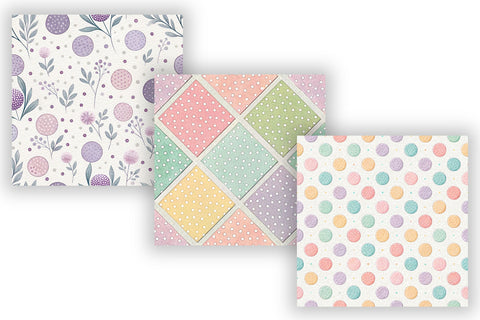 Happy Dots Pastel Digital Paper, Seamless Polka Dot Pattern Bundle, Printable Scrapbook Paper, Soft Candy Color Design Collection Digital Pattern FloridPrintables 