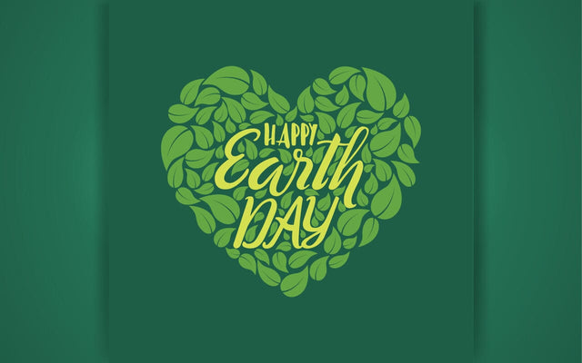 Happy Earth Day card, banner or flyer concept. Bright fresh 3d realistic green leaves in heart shape isolated on white background SVG naemmiah021 