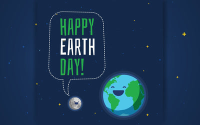 Happy Earth Day. Ecology concept. Design with globe map drawing and leaves on a dark background. SVG naemmiah021 