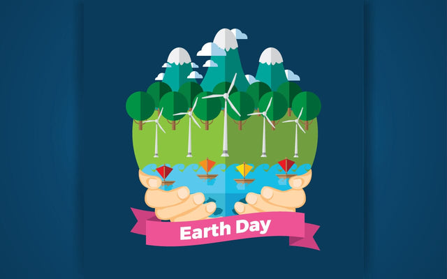 Happy Earth Day. Planet Earth with trees, fir trees, bushes, boats, and clouds. for nature and the environment. Ecological awareness. Save our planet SVG naemmiah021 
