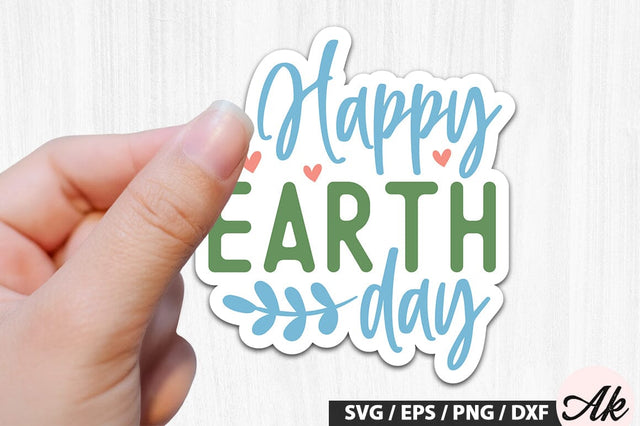 Happy earth day Stickers SVG Design SVG akazaddesign 