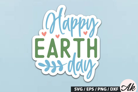 Happy earth day Stickers SVG Design SVG akazaddesign 