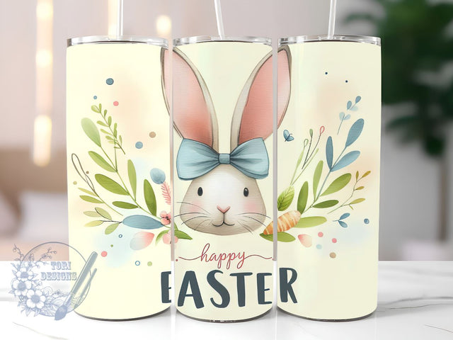 Happy Easter 20 oz Skinny Tumbler Sublimation Design, Easter Bunny Tumbler Png, Straight & Tapered Tumbler Wrap, Instant Digital Download Sublimation ToriDesigns 