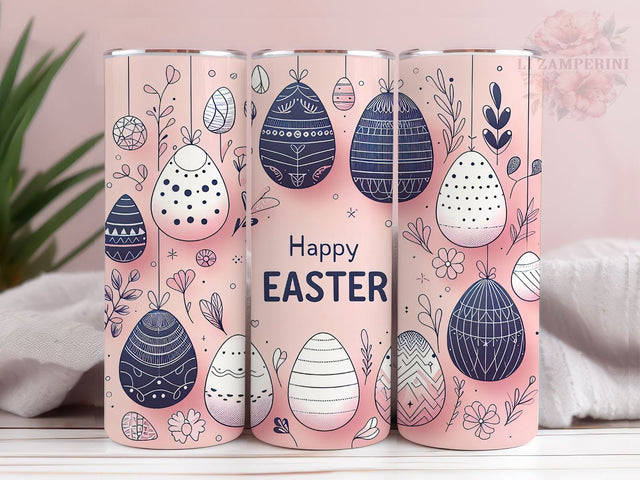 Happy Easter 20oz Skinny Tumbler, Easter Eggs Tumbler Wrap PNG, Straight & Tapered Tumbler Wrap, Instant Digital Download Sublimation Li Zamperini 