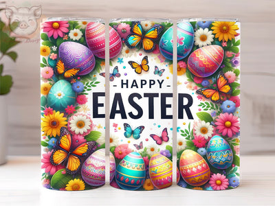 Happy Easter 20oz Tumbler Png, Cute Easter Day Png, Sublimation Design, Watercolor Easter Egg Tumbler Png, Digital Download PNG Sublimation Lara' s Designs 