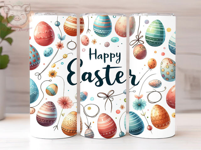 Happy Easter 20oz Tumbler Png, Sublimation Design, Cute Easter Egg Tumbler Png, Digital Download PNG Sublimation Lara' s Designs 