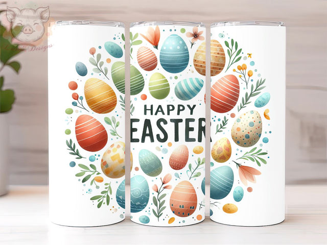 Happy Easter 20oz Tumbler Png, Sublimation Design, Cute Easter Egg Tumbler Png, Digital Download PNG Sublimation Lara' s Designs 