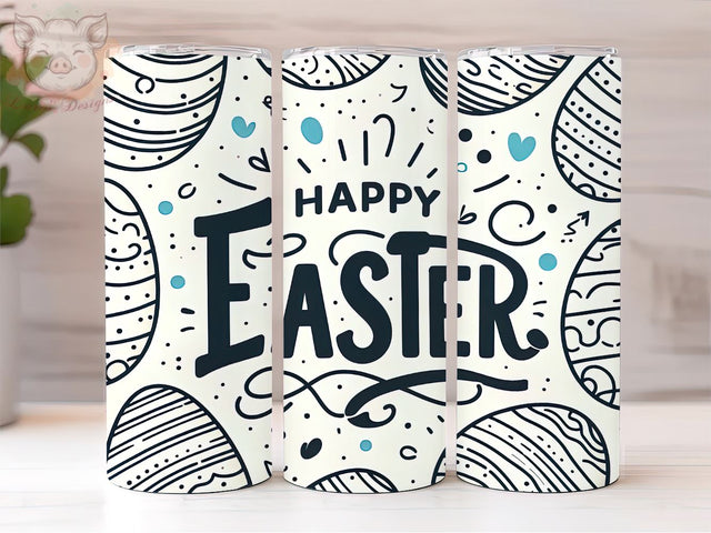 Happy Easter 20oz Tumbler Png, Sublimation Design, Easter Eggs Tumbler Png, Digital Download PNG Sublimation Lara' s Designs 