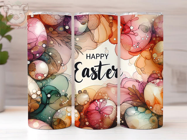 Happy Easter 20oz Tumbler Png, Sublimation Design, Easter Eggs Tumbler Png, Digital Download PNG Sublimation Lara' s Designs 