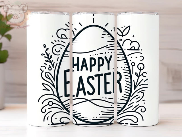 Happy Easter 20oz Tumbler Png, Sublimation Design, Easter Eggs Tumbler Png, Digital Download PNG Sublimation Lara' s Designs 