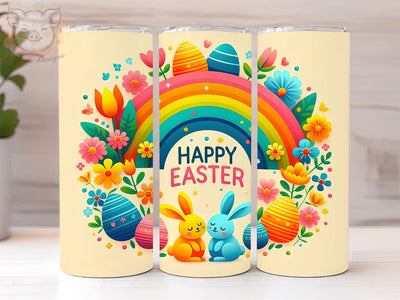 Happy Easter 20oz Tumbler Png, Sublimation Design, Floral Easter Bunny Tumbler Png, Digital Download PNG Sublimation Lara' s Designs 