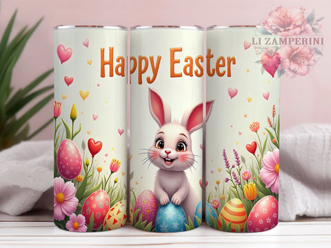 Happy Easter 20oz Tumbler Wrap PNG, Easter Bunny Tumbler PNG Sublimation Design, Straight & Tapered Tumbler Wrap, Instant Digital Download Sublimation Li Zamperini 
