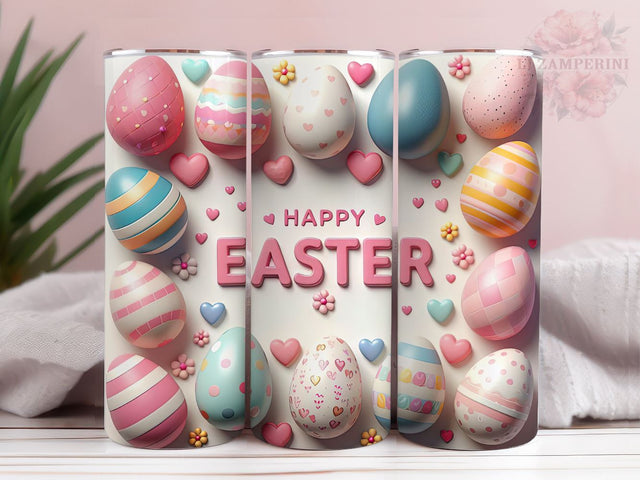 Happy Easter 20oz Tumbler Wrap PNG, Straight & Tapered Tumbler Wrap, Cute Easter Egg Tumbler Wrap, Instant Digital Download Sublimation Li Zamperini 
