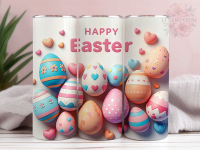 Happy Easter 20oz Tumbler Wrap PNG, Straight & Tapered Tumbler Wrap, Cute Easter Egg Tumbler Wrap, Instant Digital Download Sublimation Li Zamperini 