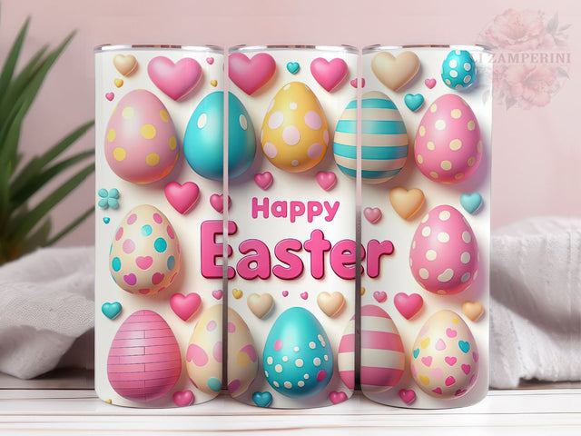Happy Easter 20oz Tumbler Wrap PNG, Straight & Tapered Tumbler Wrap, Cute Easter Egg Tumbler Wrap, Instant Digital Download Sublimation Li Zamperini 