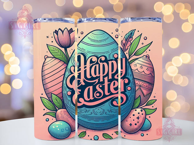 Happy Easter 20oz Tumbler Wrap Sublimation Design, Easter Eggs Tumbler Wrap, Instant Digital Download Sublimation SvggirlplusArt 