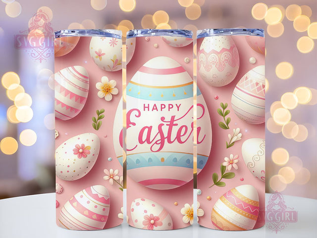 Happy Easter 20oz Tumbler Wrap Sublimation Design, Easter Eggs Tumbler Wrap, Instant Digital Download Sublimation SvggirlplusArt 