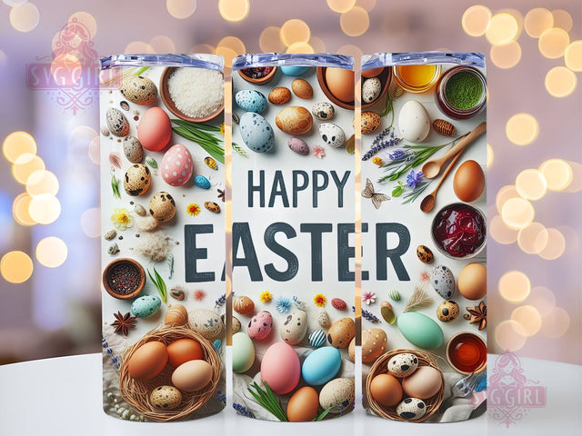 Happy Easter 20oz Tumbler Wrap Sublimation Design, Straight Tapered Tumbler Wrap, Easter Egg Tumbler Png, Cute Easter Day PNG, Instant Digital Download Sublimation SvggirlplusArt 